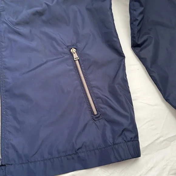 Ralph Lauren Polo navy blue hidden hood full zip windbreaker